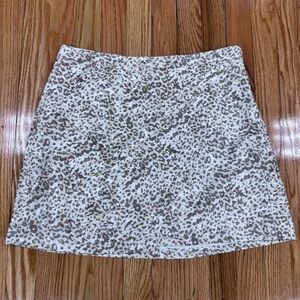 Free People Fakeout Faux Wrap Leopard Print Faux Leather Mini Skirt
